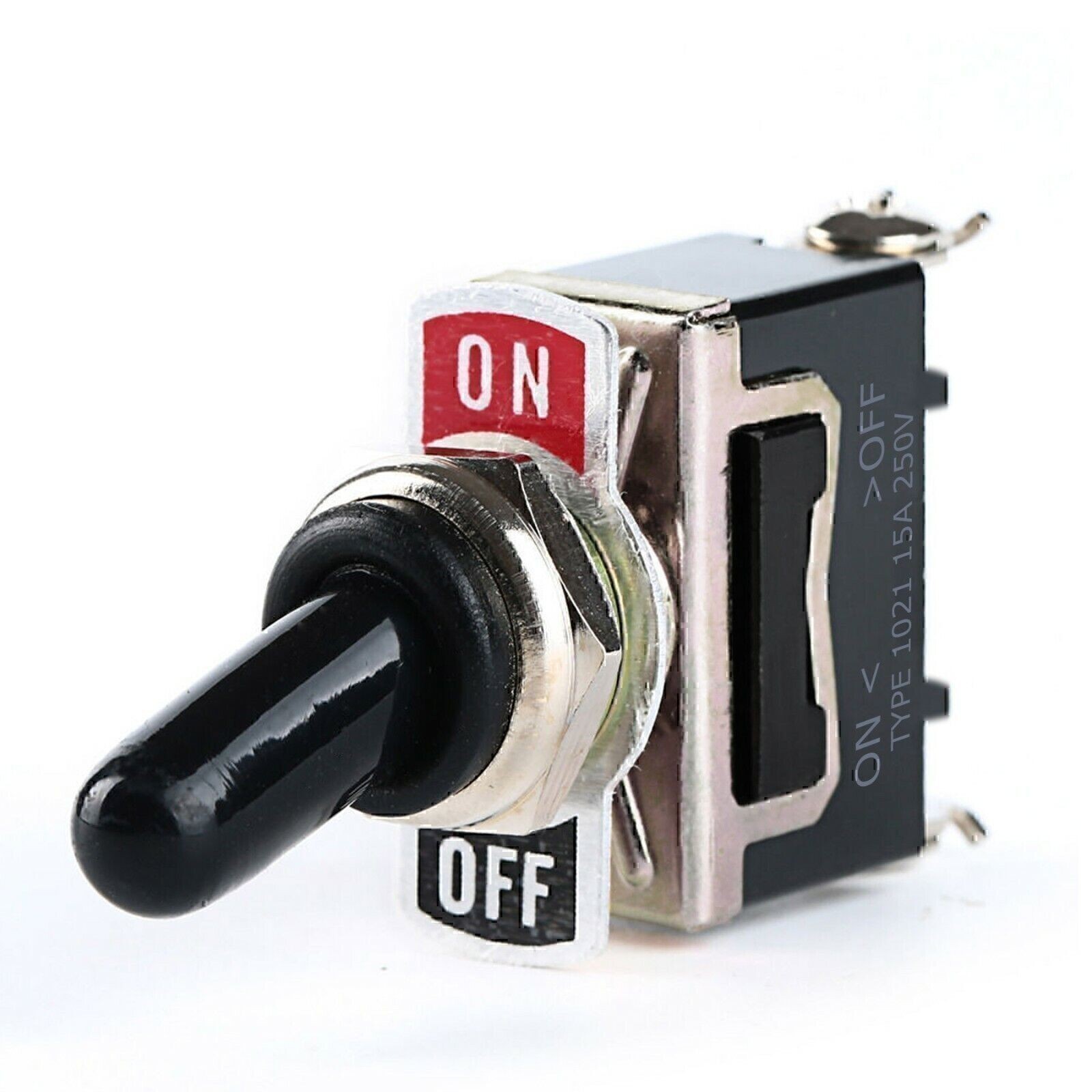 5X Toggle SWITCH ON/OFF Heavy Duty 15A 250V SPST 2 Terminal Car Boat Waterproof*
