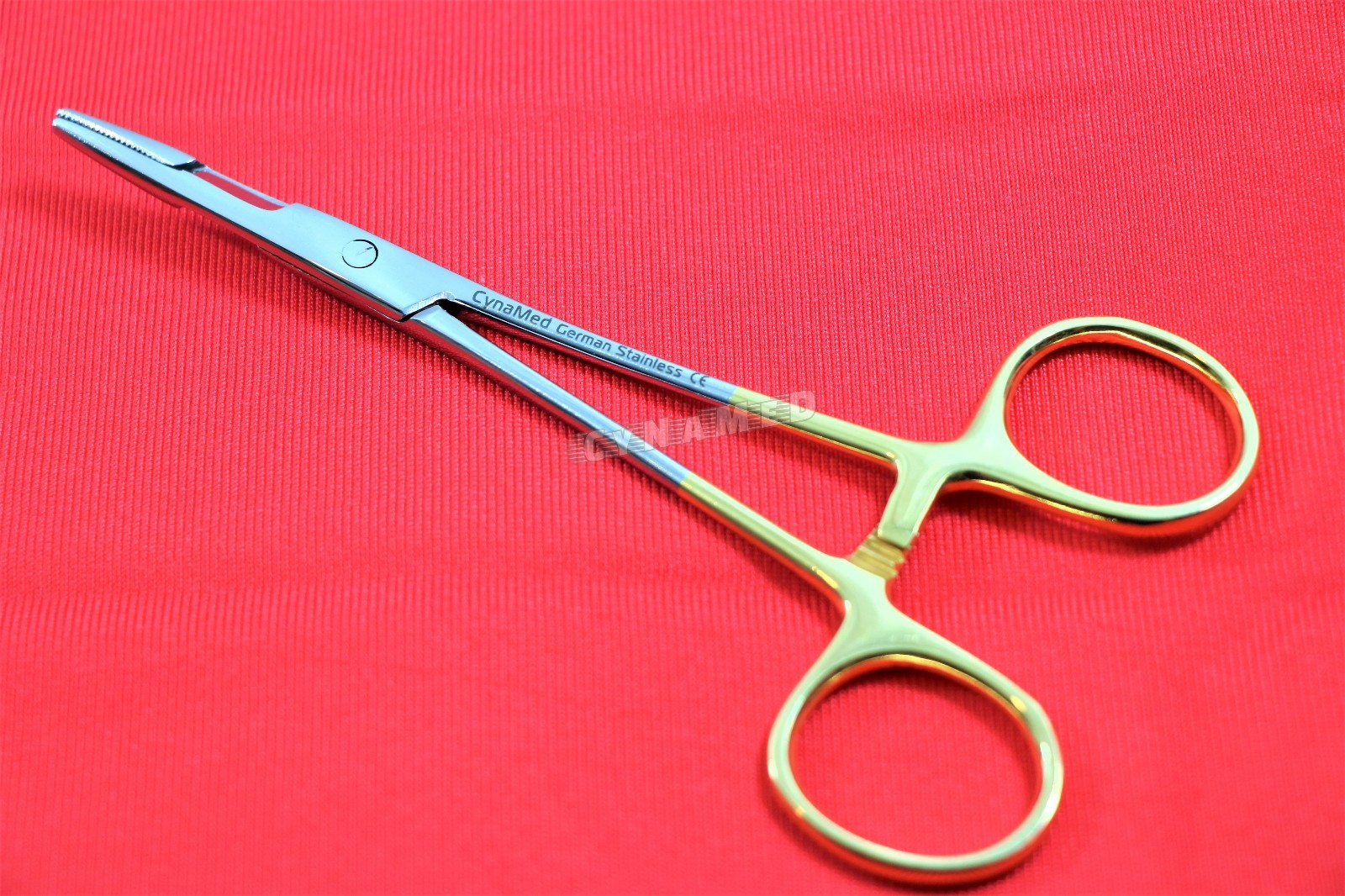 GOLD HANDLE GERMAN OLSEN HEGAR NEEDLE HOLDERS HEMOSTAT SCISSORS 5.5″ (14 CM )