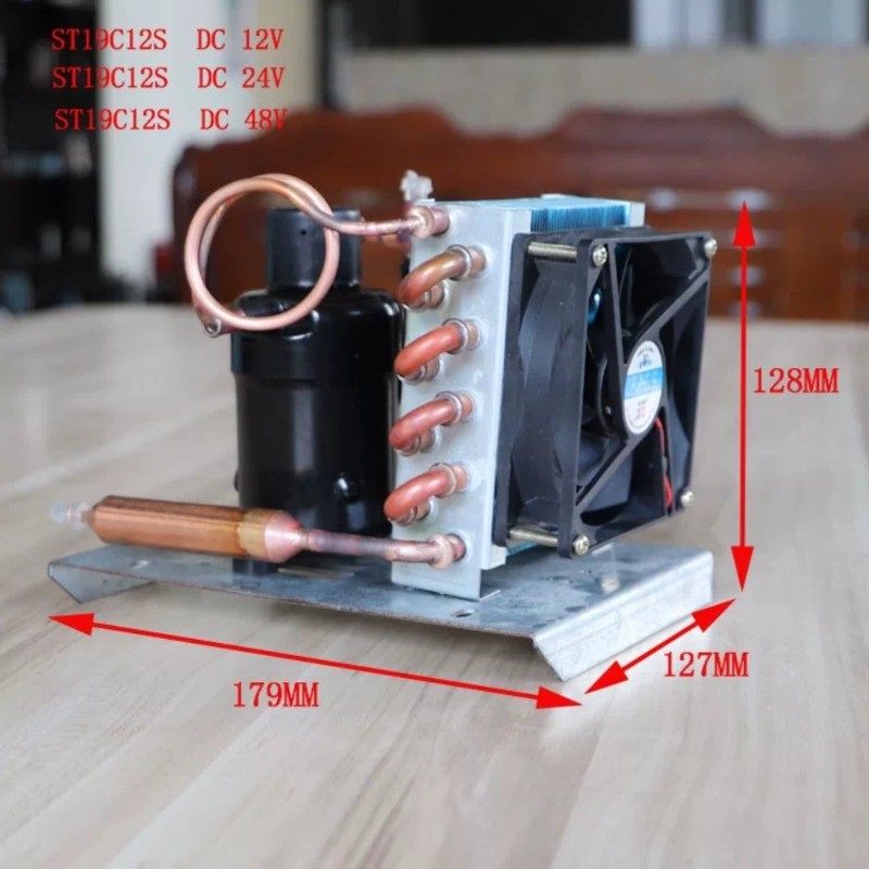 ST19C Miniature Compressor Condensing Unit DC 12V/24V/48V Refrigeration Unit