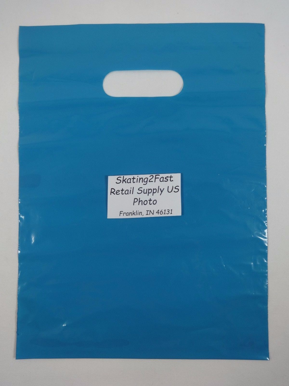 500 Qty. 9 x 12 Teal Glossy Low Density Merchandise Bag Retail Shopping Bags