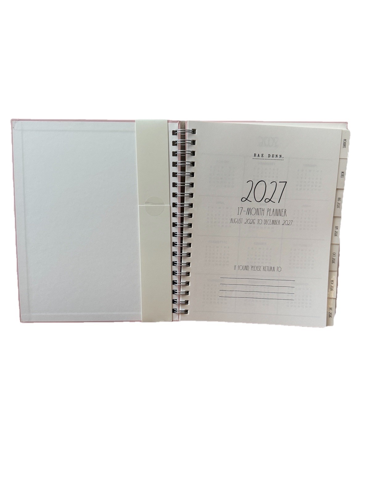 2027 Planner Rae Dunn Make It Happen 17 Months Aug 2026- Dec 2027 Pink 10×8”