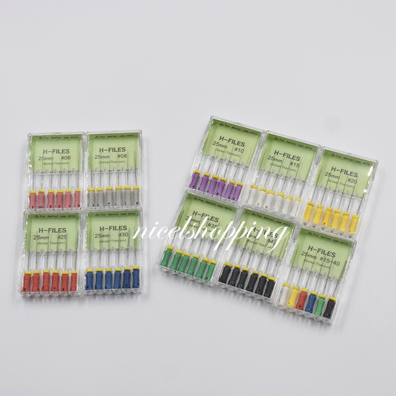 1 Pack Dental Niti Nickel Titanium H-FILES Endo Hand Root Canal File 21/25/31 mm