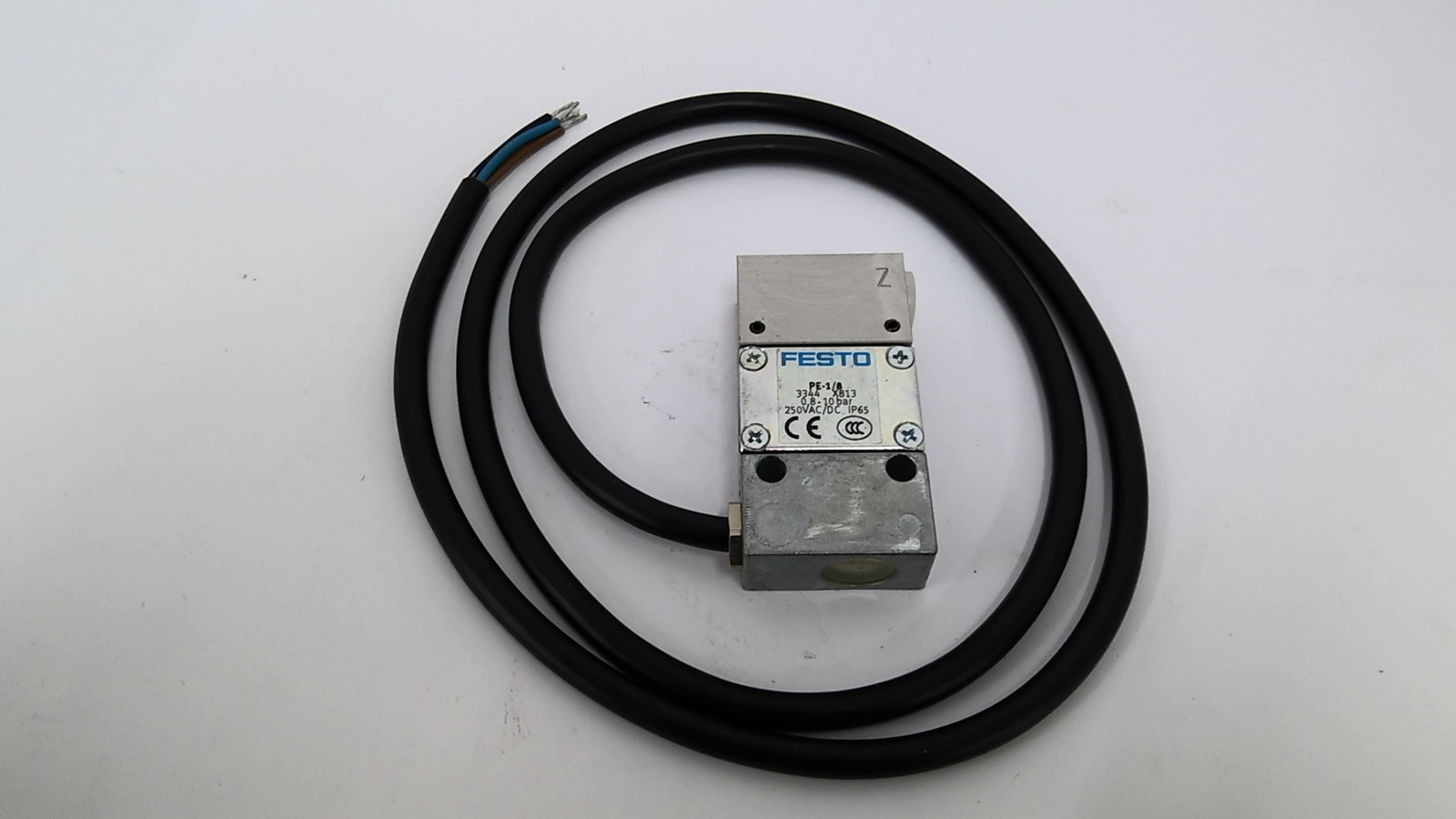 Festo PE-1/8 Pressure Switch 250VAC 0.8PSI Appx. 38″ of Wire