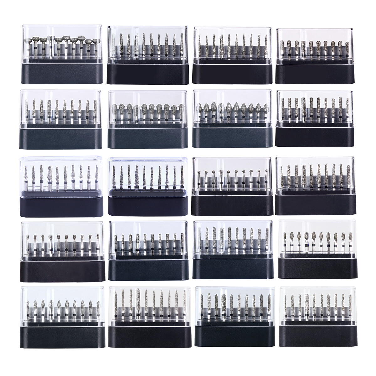 70-100pcs AZDENT Dental Large Emery Super Coarse Diamond Polishing Burs FG Burs