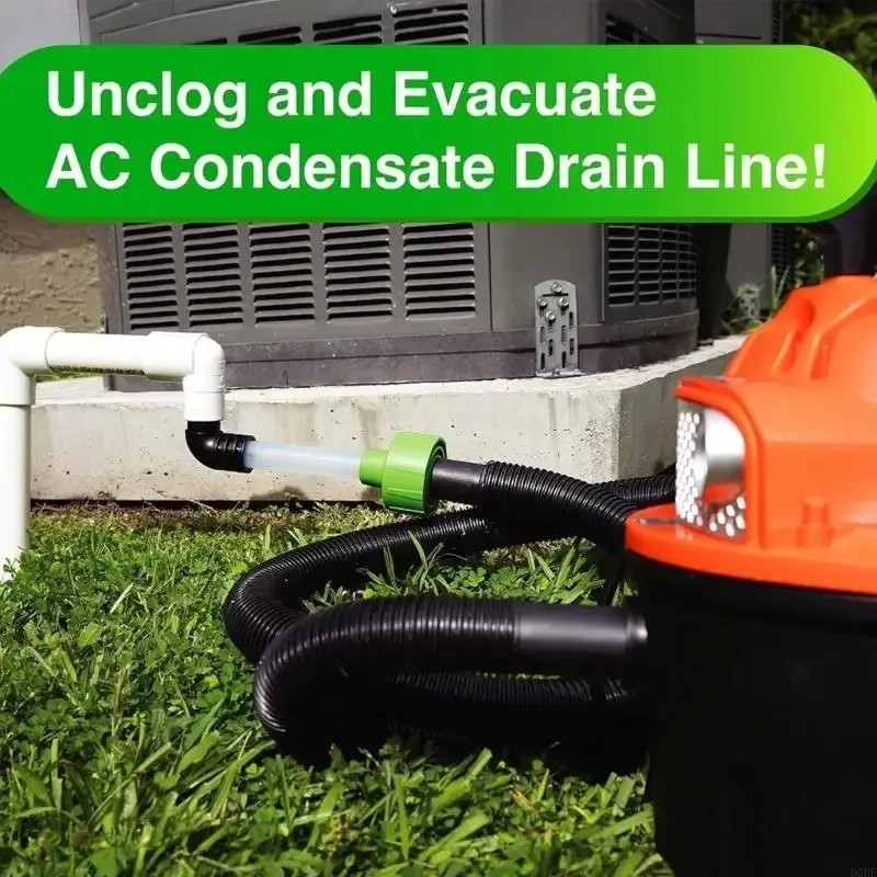 IMM AC Drain Line Cleaner Adapter Evacuates & Unclog AC Drain Line – HVAC to