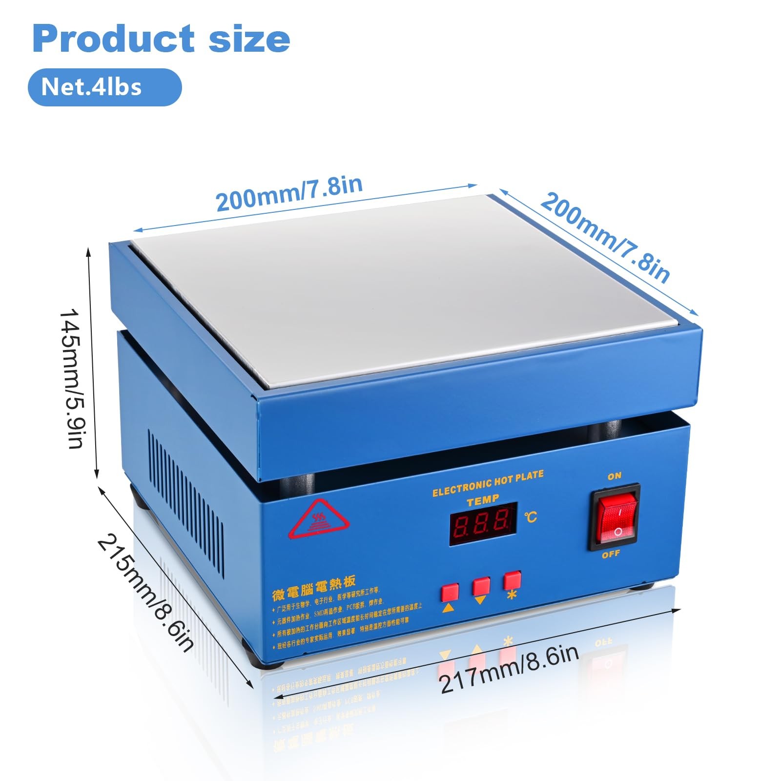 Upgraded 110v 850w Soldering Hot Plate Led Microcomputer Electric Preheat Solder