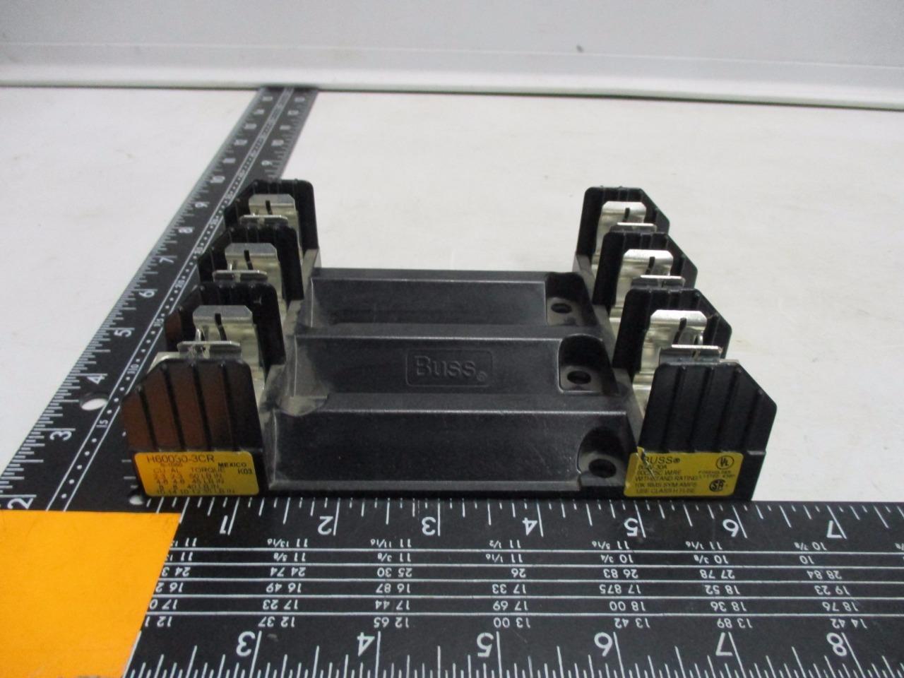 BUSS H60030-3CR Fuse Holder – Class H Fuse, 600V 30A 60C/75C Wire – NEW