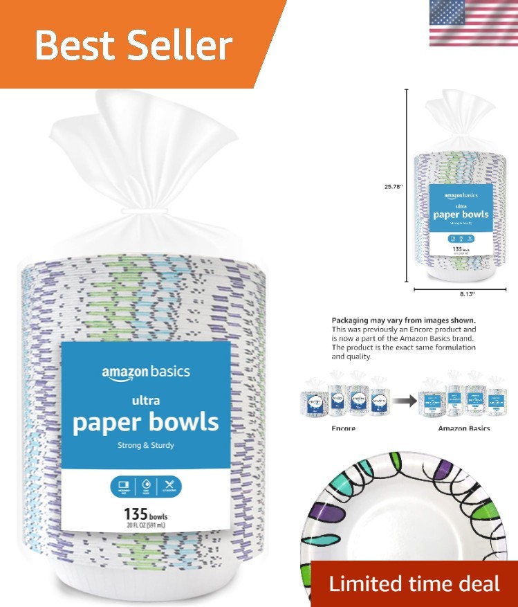 Classic White Disposable Paper Bowls, 20 Oz – Perfect for Parties & Everyday Use