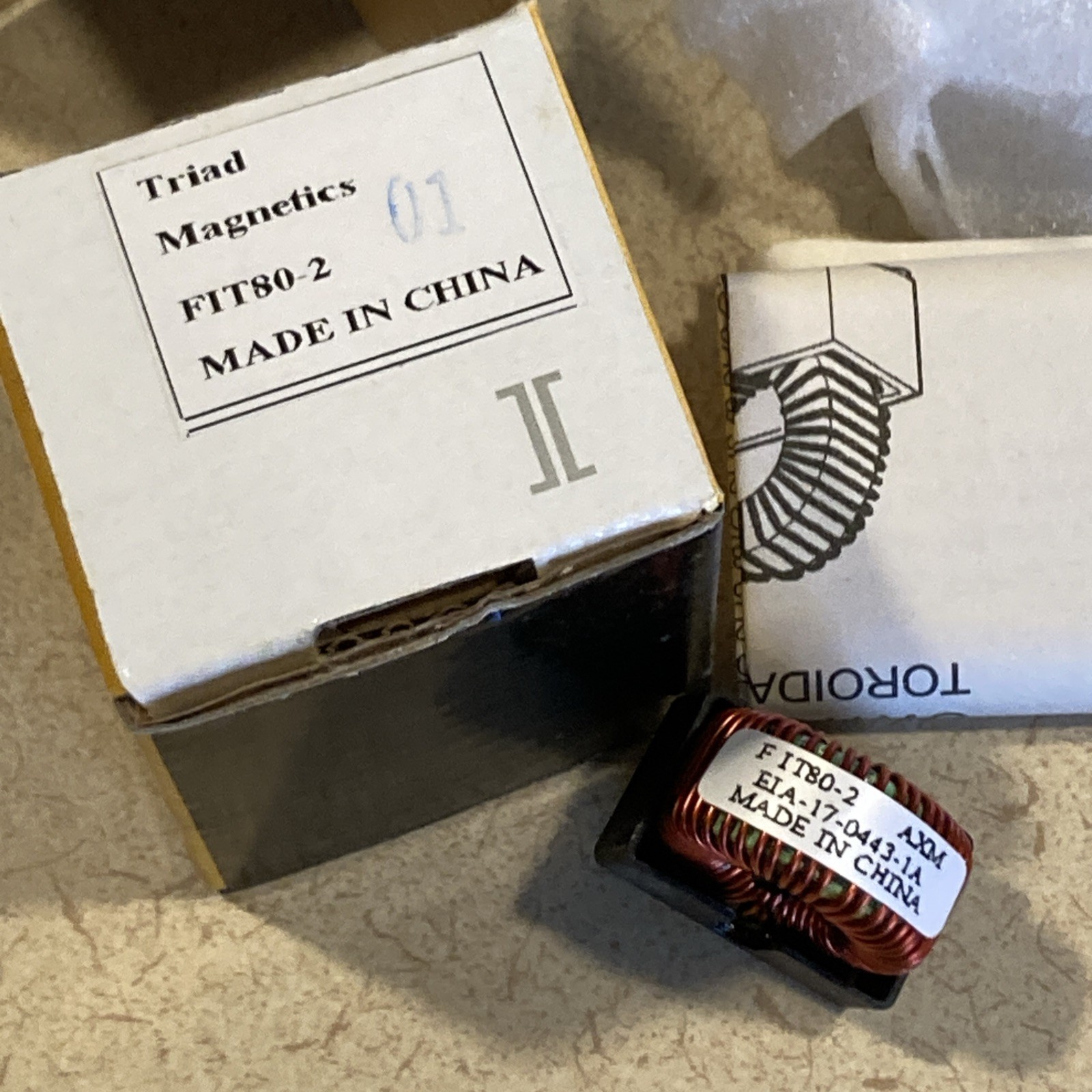 Triad Magnetics FIT80-2 Inductor 107.5 µH, 4.8 A, 67.9 mΩ NEW New Old Stock NOS