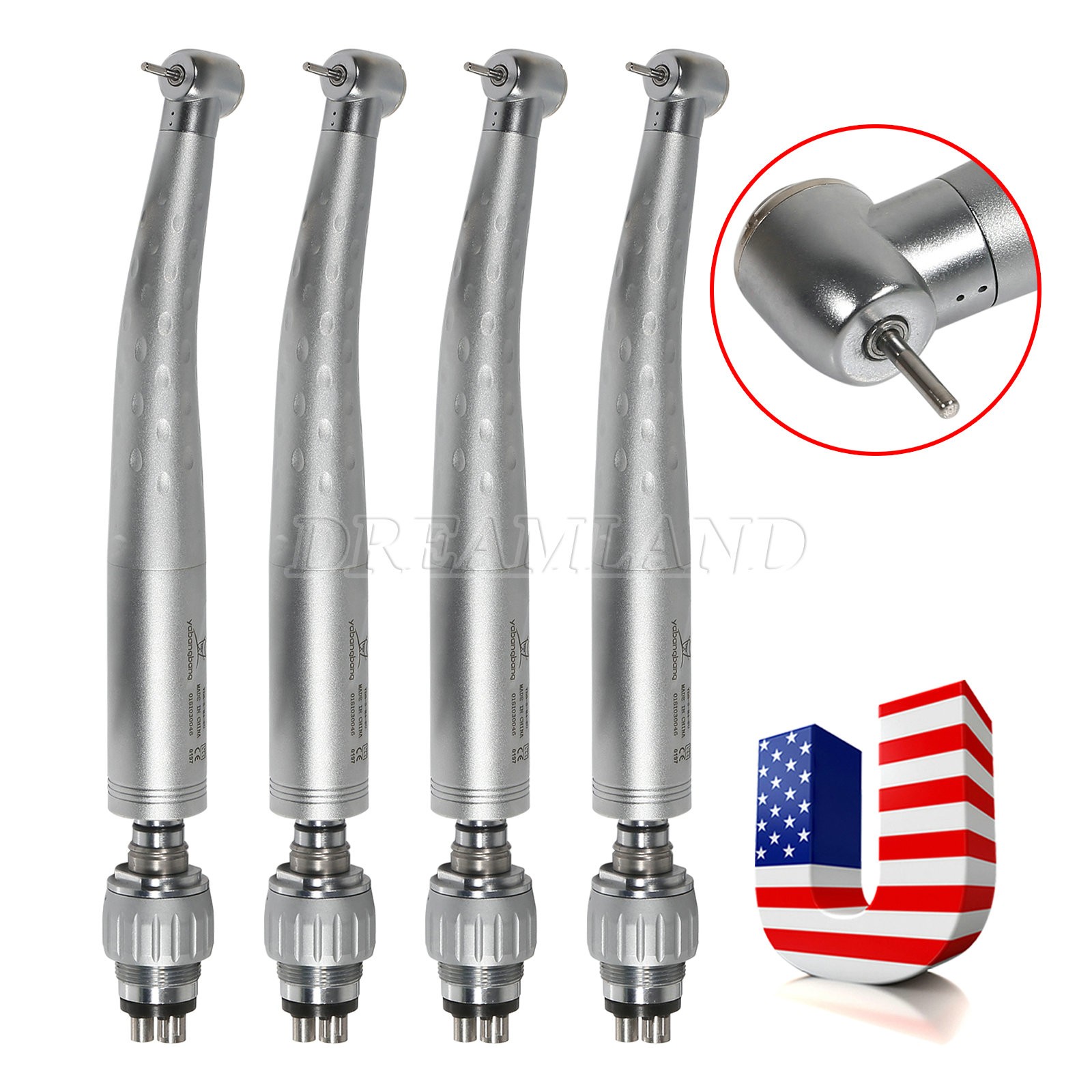KAVO Style Dental High Speed Handpiece with 4 Hole Quick Coupler 360° Swivel