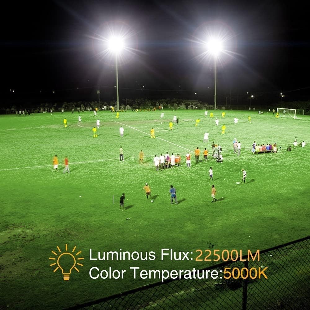 200W LED Flood Light 2 Pack, 22500lm Super Bright Security Lights, IP66 Waterpro