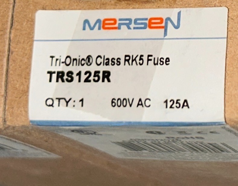 3 ct NEW in BOX – FERRAZ SHAWMUT Fuses #TRS125R Time Delay 600v 125A Tri-Onic