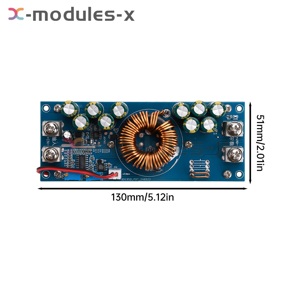 800W/1200W DC-DC Adjustable Buck Power Module DC15V-90V to DC2.5V-72V 28A/50A