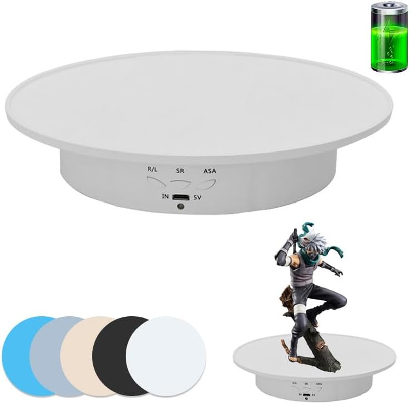 Motorized Rotating Display Stand, 7.87Inch /17.6Lbs Load, 360 Degree