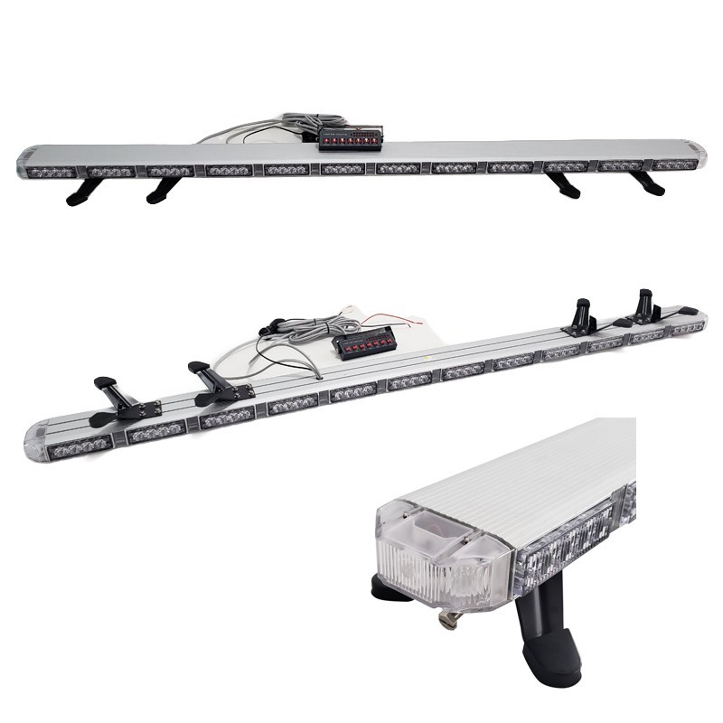 60” Amber LED Light Bar Tow Truck Roll Back Police w/ CARGO & BRAKE/TURN SIGNAL