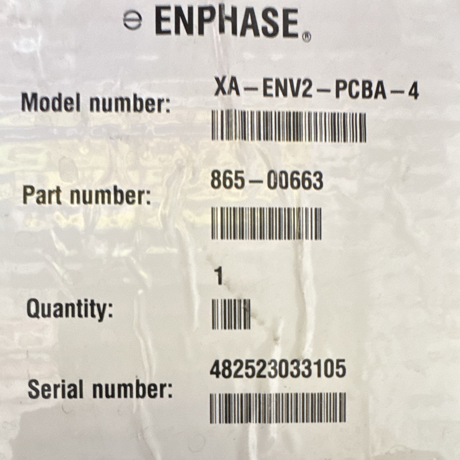 Enphase ENV2 Rigid PCB Board FR-4 Panel Mount XA-ENV2-PCBA-4 865-00663