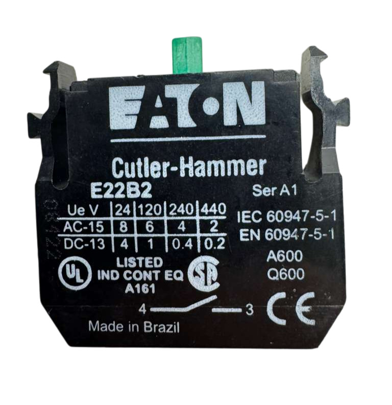 Eaton Cutler-Hammer E22B2 Contact Block N/O Series A1 **Free Shipping**