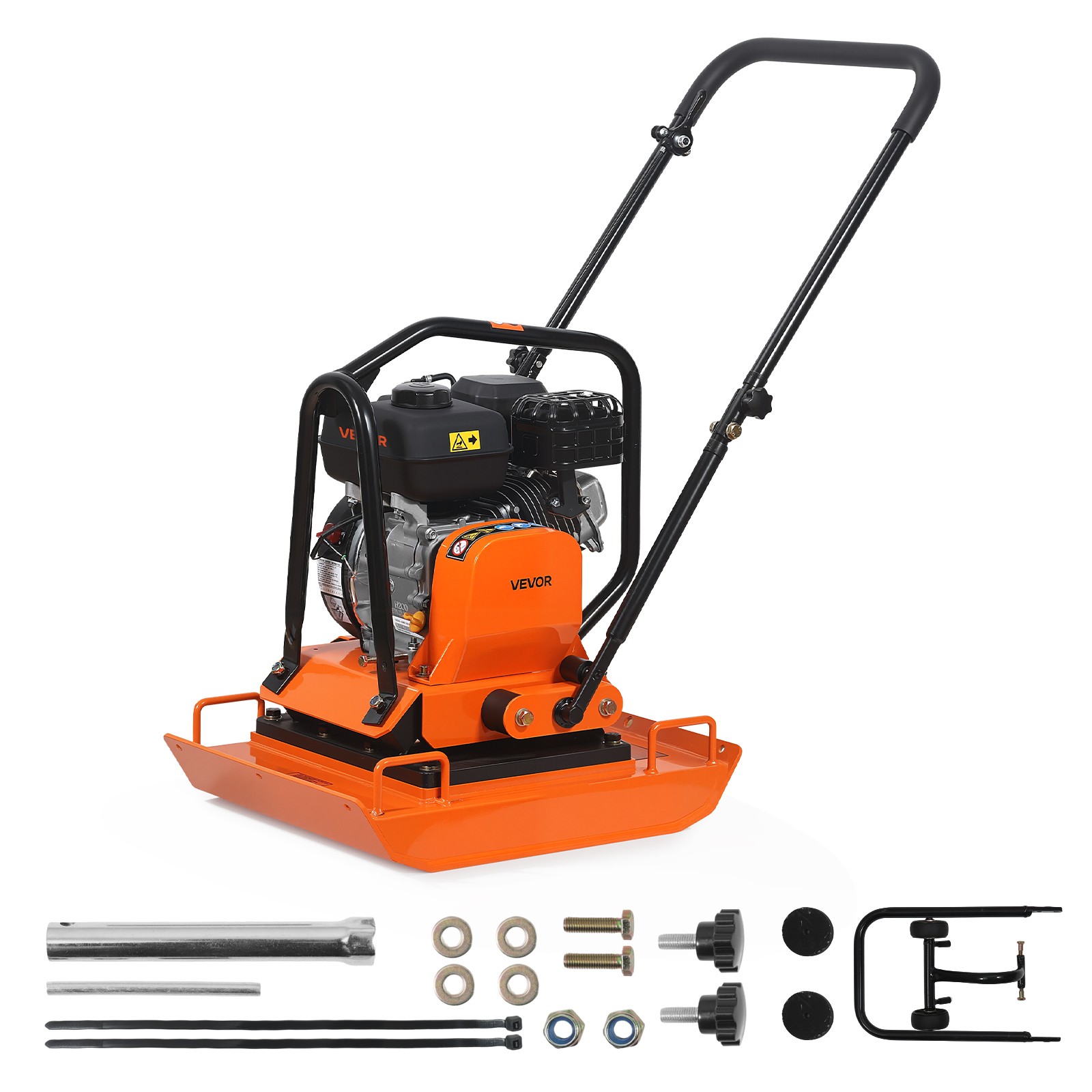 VEVOR 7HP Plate Compactor 5400VPM 4440lbs Vibrating Ground Rammer for Asphalt