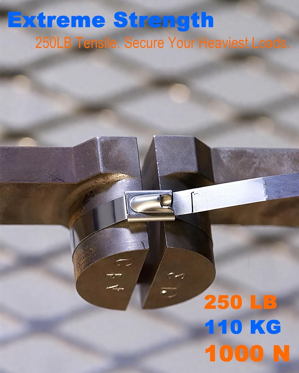 11.8 Inch 304 Stainless Steel Zip Ties 100PCS Heavy