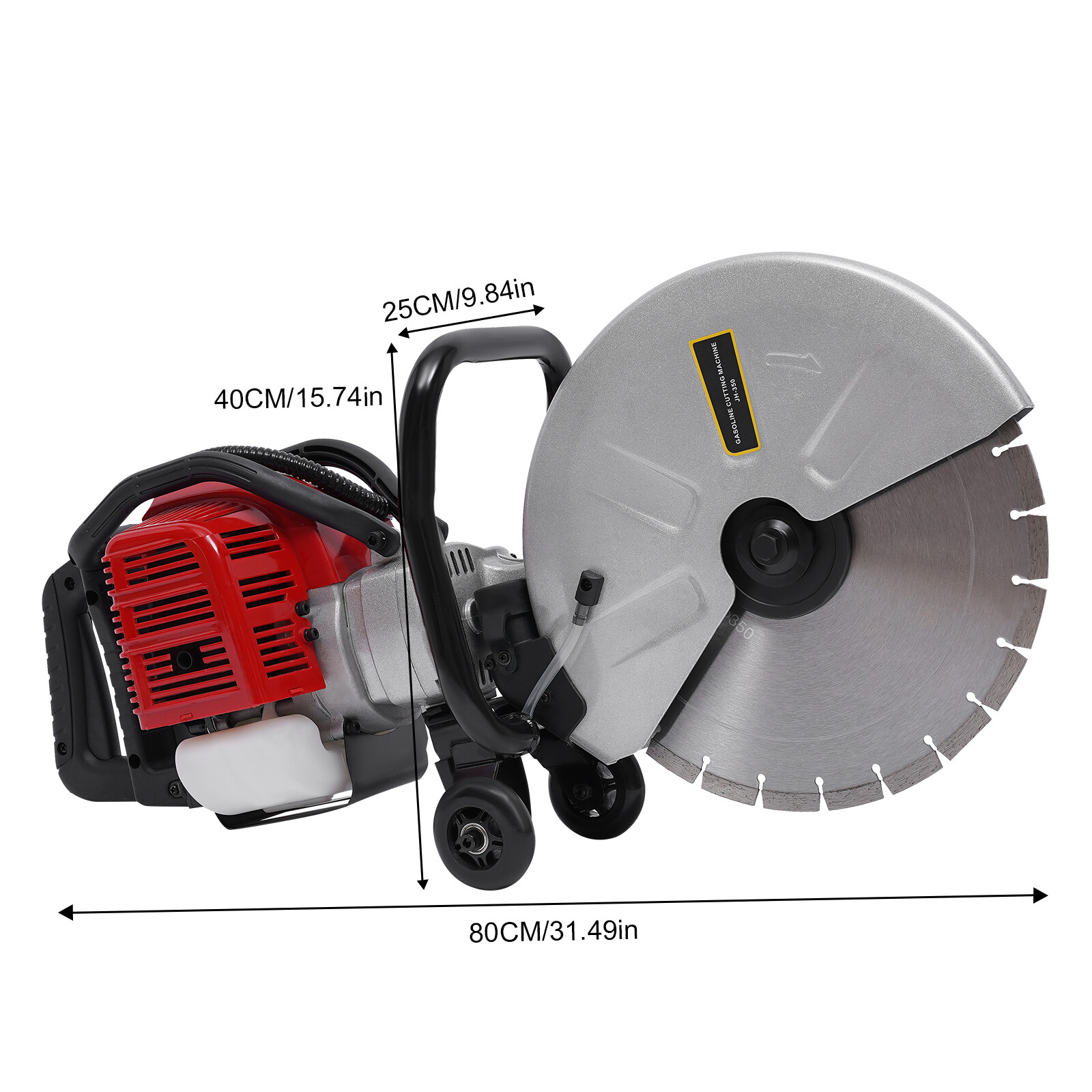 52CC Gas Power 2-Stroke Cement Wet Dry Masonry Concrete Cut Off Saw Blade 350mm