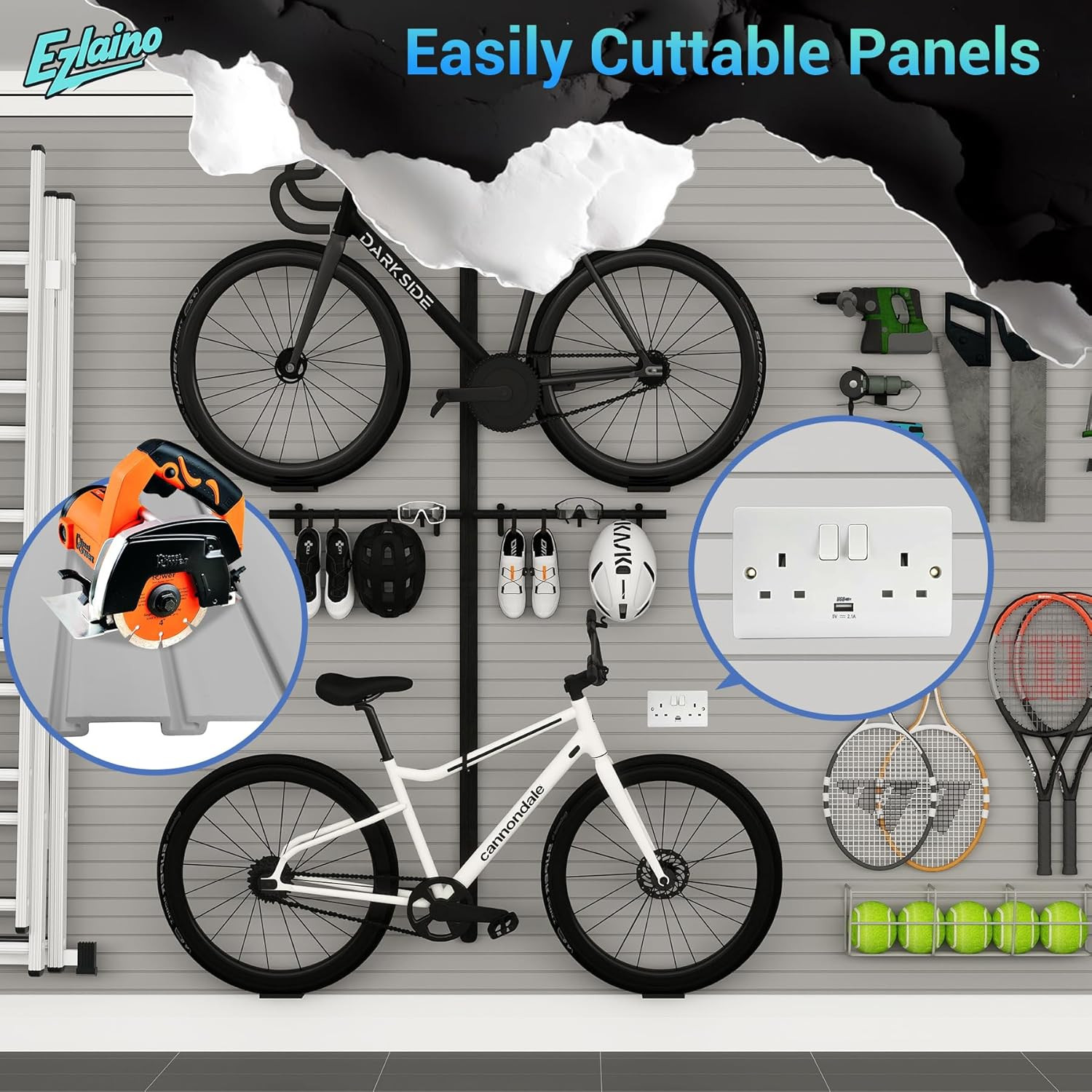 Durable 4×8 Ft PVC Slat Wall Panel – Waterproof, Versatile Storage Solution