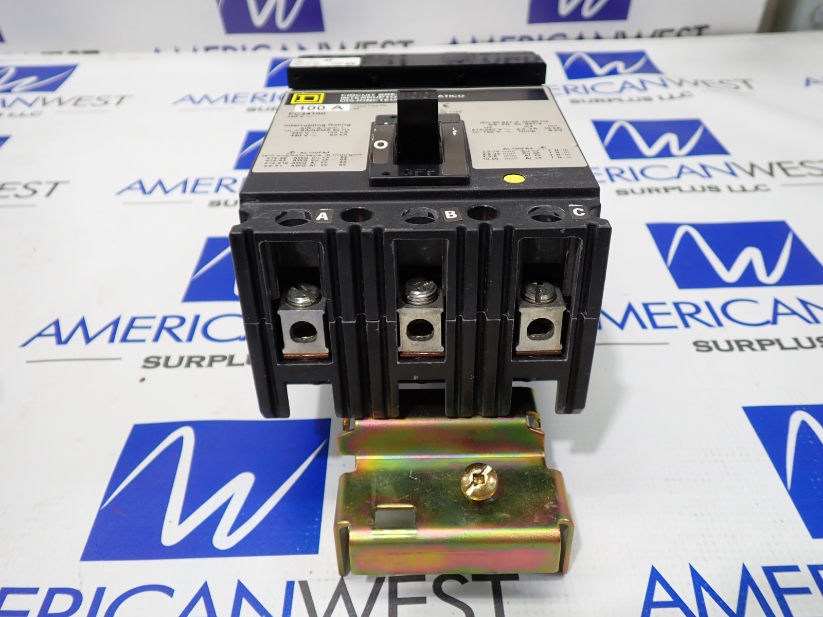 Square D FC34100 3 Pole 100 Amp 480 Volt 65kA I-Line Circuit Breaker – Tested