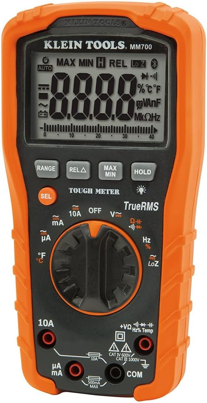 MM700 Multimeter, Auto-Ranging, TRMS, AC/DC Voltage and Current, Lo