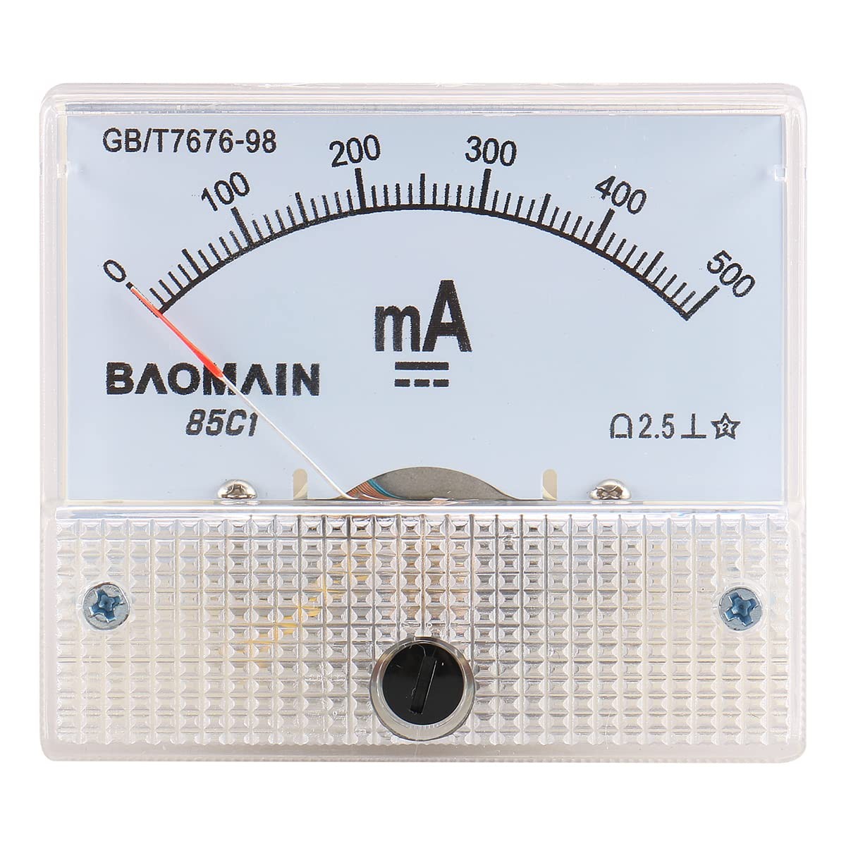 Analog Ammeter 85C1 DC 0-500mA Micro Amp Gauge Current Measurement Panel Meter