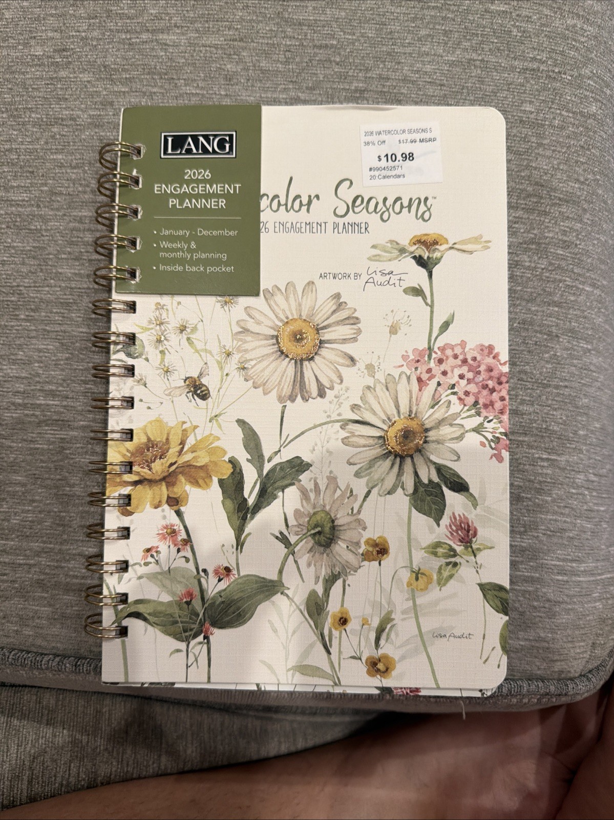 Best Lang Watercolor Seasons 2026 Planner, 6.5” X 9”, Weekly Calendar with