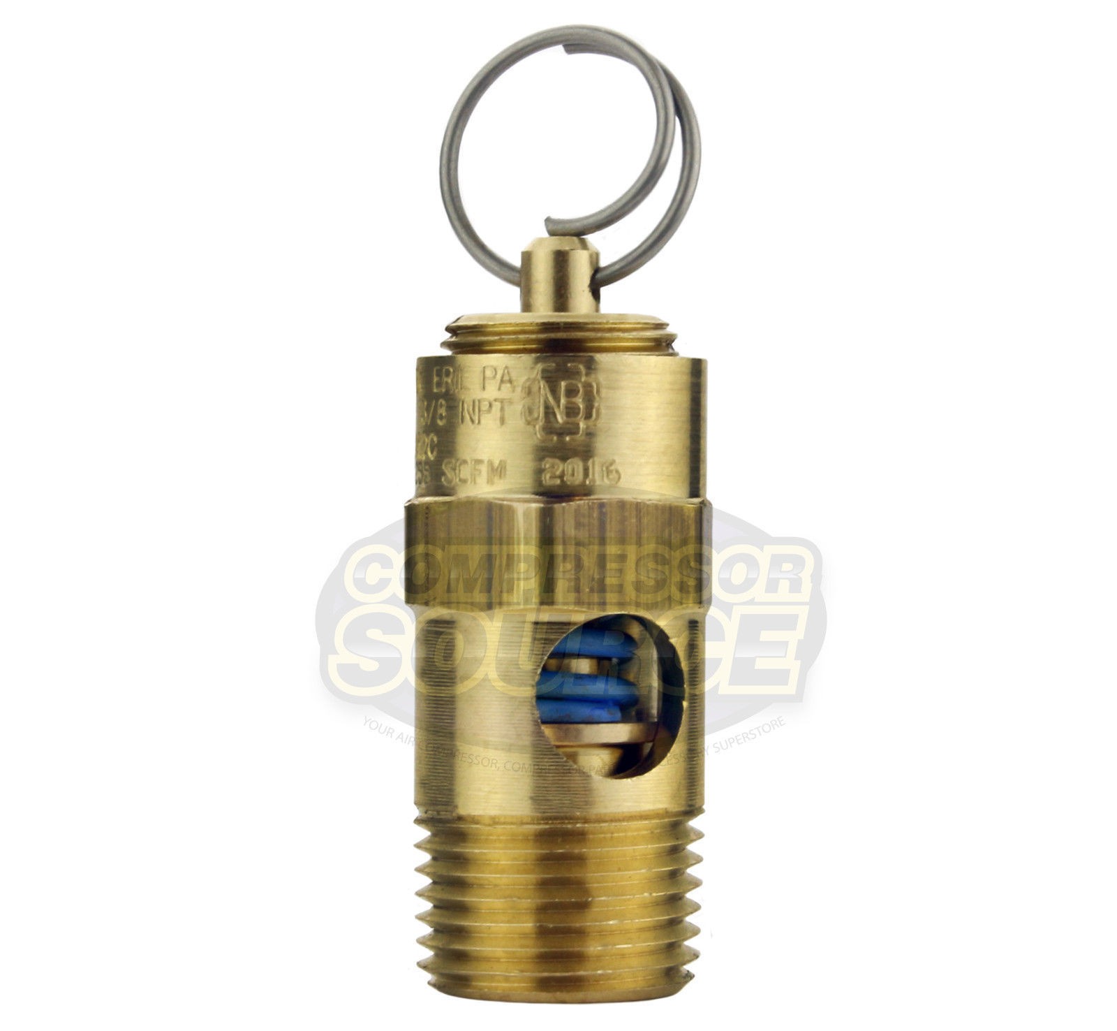 150 PSI 3/8″ Male NPT Air Compressor Safety Relief Pop Off Valve Solid Brass USA