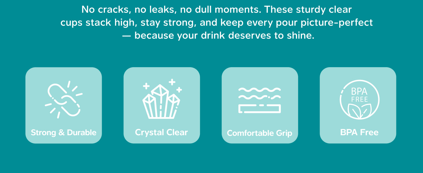 9 oz Clear Plastic Cups [80 Count] Disposable Cold Drinking Cups for Parties,