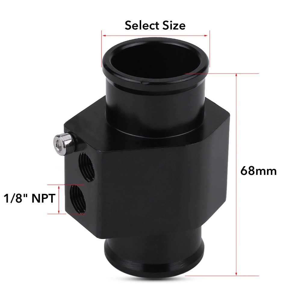 44MM/1.75IN 2-STAGE RADIATOR HOSE ADAPTER DUAL ELECTRIC FAN TEMP SWITCH WIRE KIT