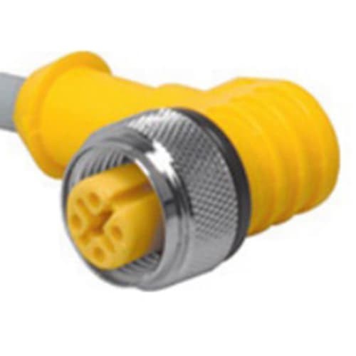 1PC TURCK WK 4.21T-10 Single Ended Cordset, M12 Female to Pigtail, 10 m, PVC, W