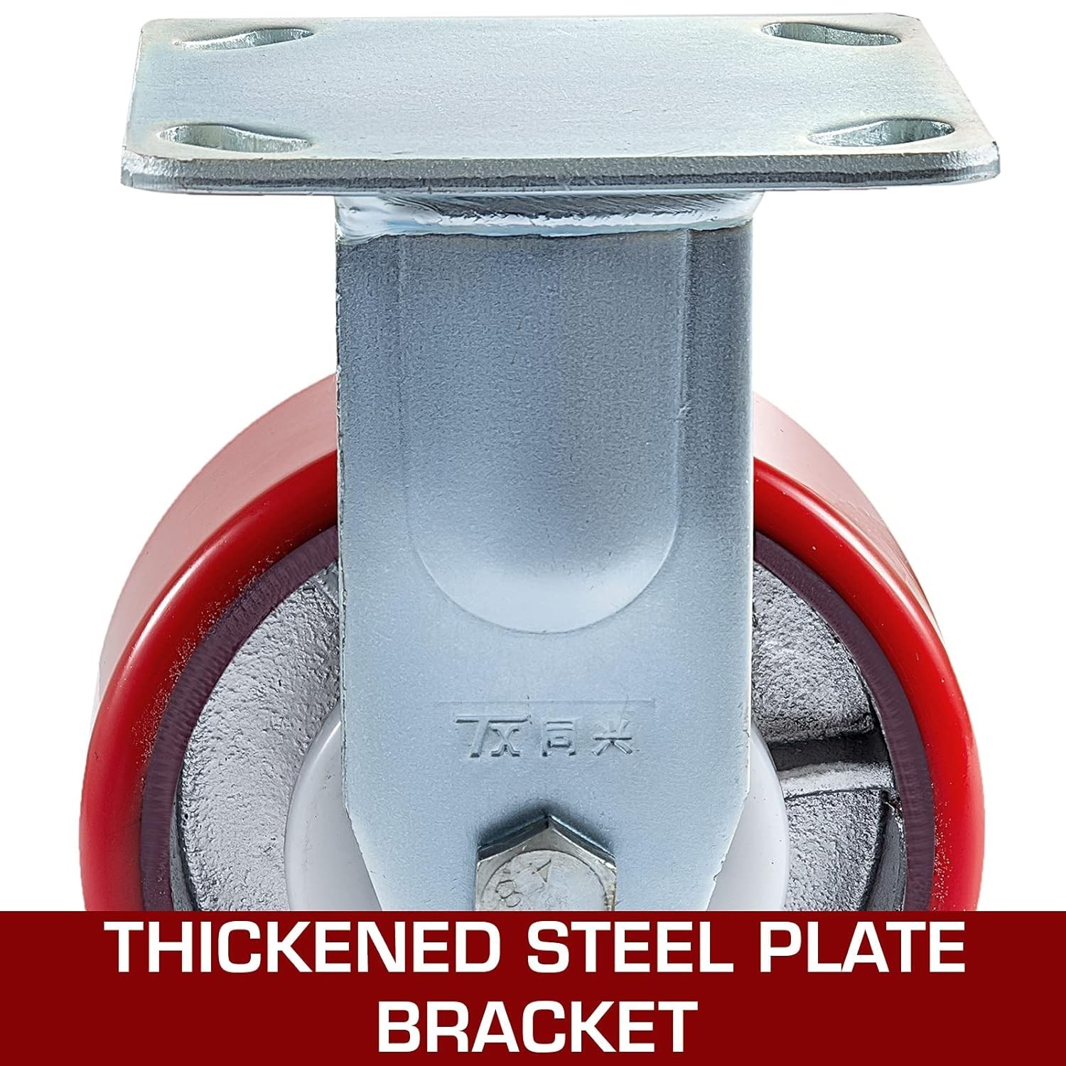 4-Pack 6″ Casters – 2 Rigid & 2 Swivel with Side Brake, 4000lbs Capacity