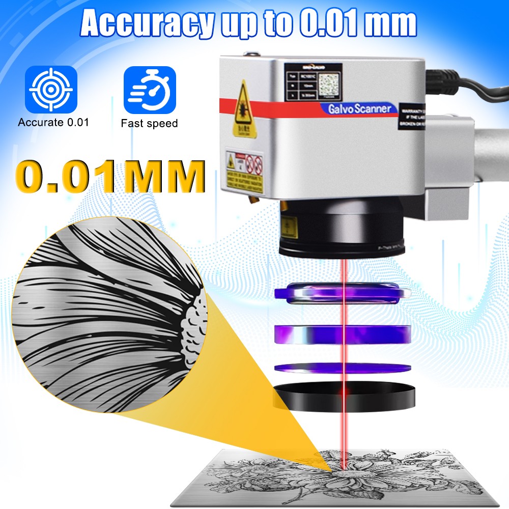 CRS 5W UV Laser Marking Engraver Machine For Glass Metal Wood Leaf Air Cooling