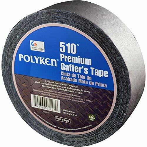 Polyken 510 Premium Gaffer’s Tape Black 2″x55 yds. (48mm x 50m)