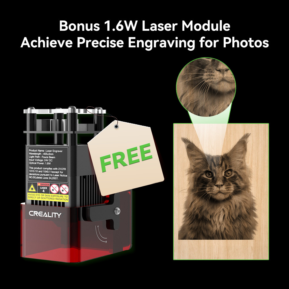 【Refurbished】Creality Falcon2 Pro 60W Laser Engraver Camera for Auto-positioning