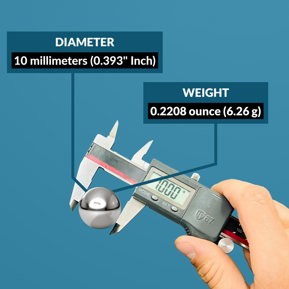 (1 Kg) 10mm AISI316 Stainless Steel G500 Precision Ball