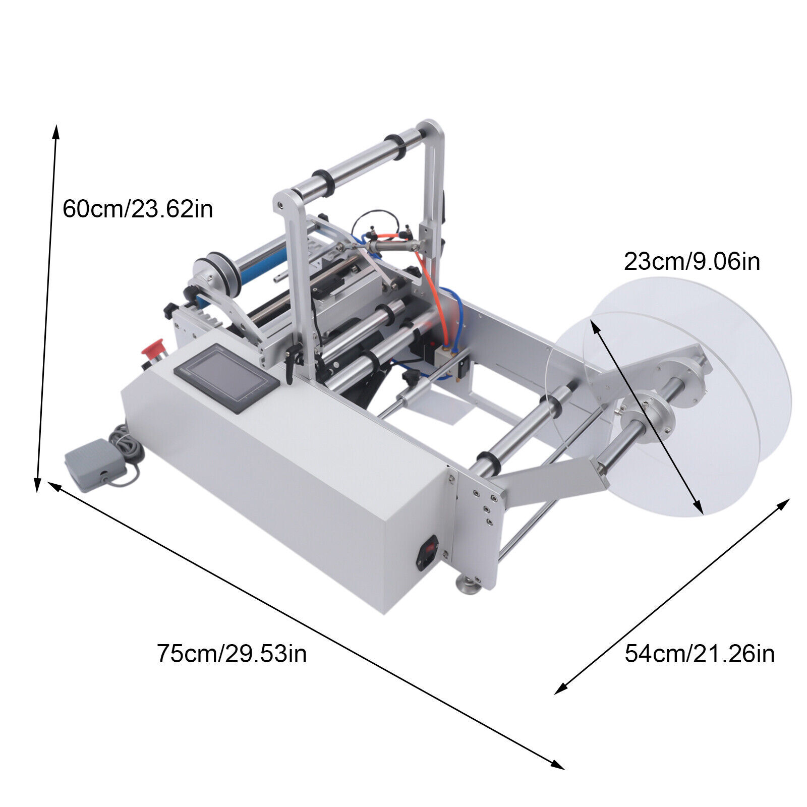 Semi-Auto Labeling Machine LT-190 Label Maker Round Bottle Label Applicator SALE
