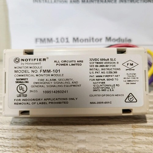 NOTIFIER FMM-101 ADDRESSABLE MONITOR MODULE fmm 101 SAME DAY SHIPPING *NEW*