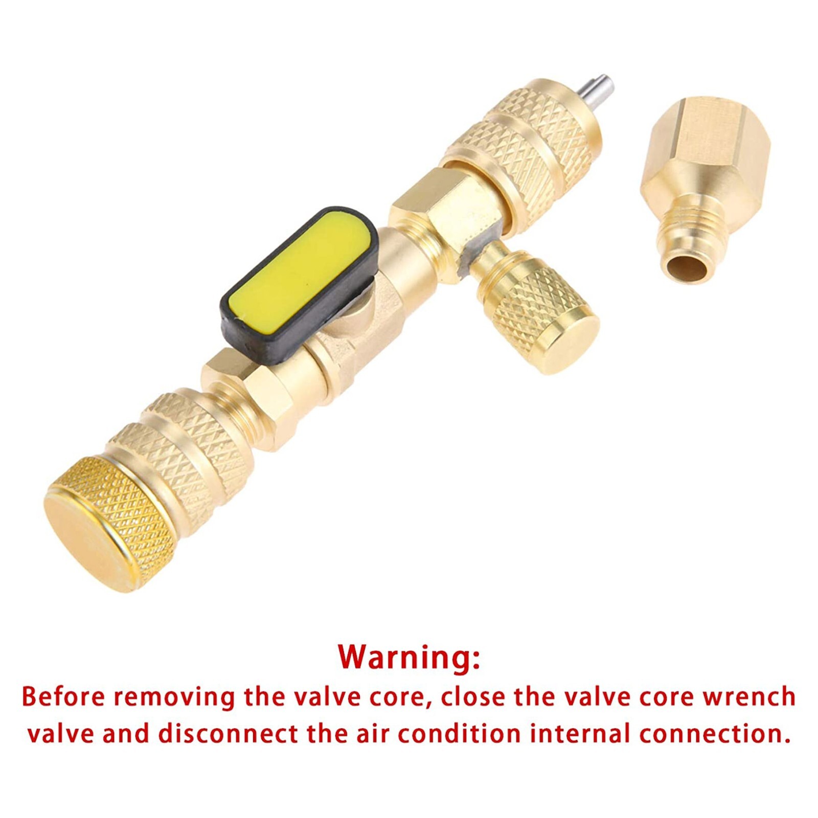 HVAC Tool AC Schrader Valve Core Remover Dual Size 1/4 + 5/16 Port Installer NEW