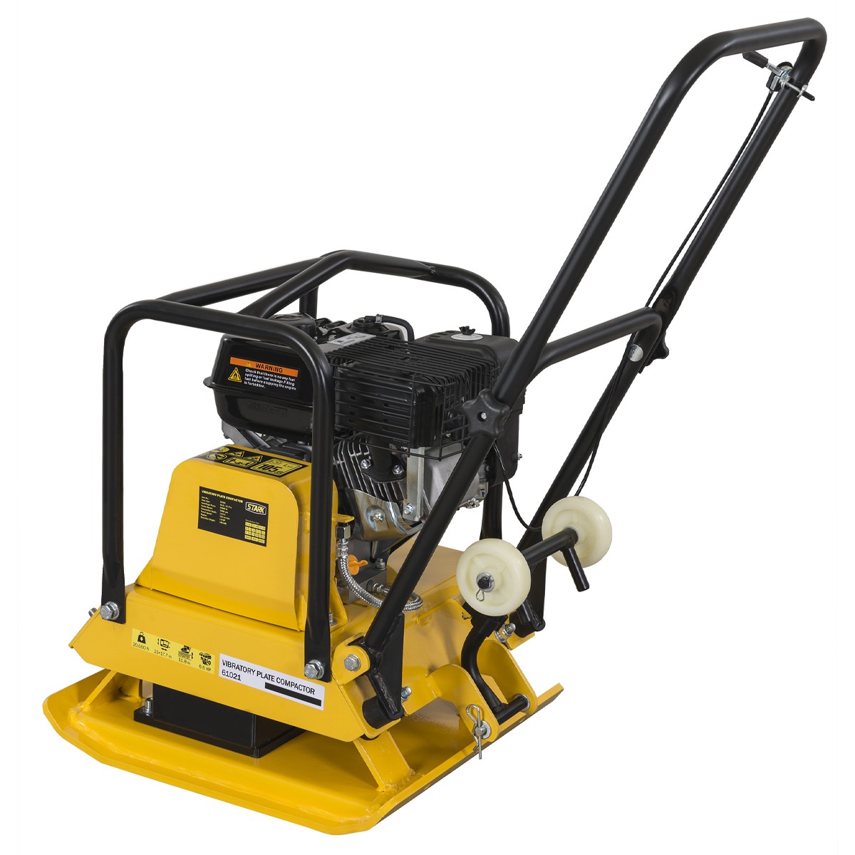 196cc Plate Compactor Gas-Powered Vibratory 6.5HP Tamper Construction Plate