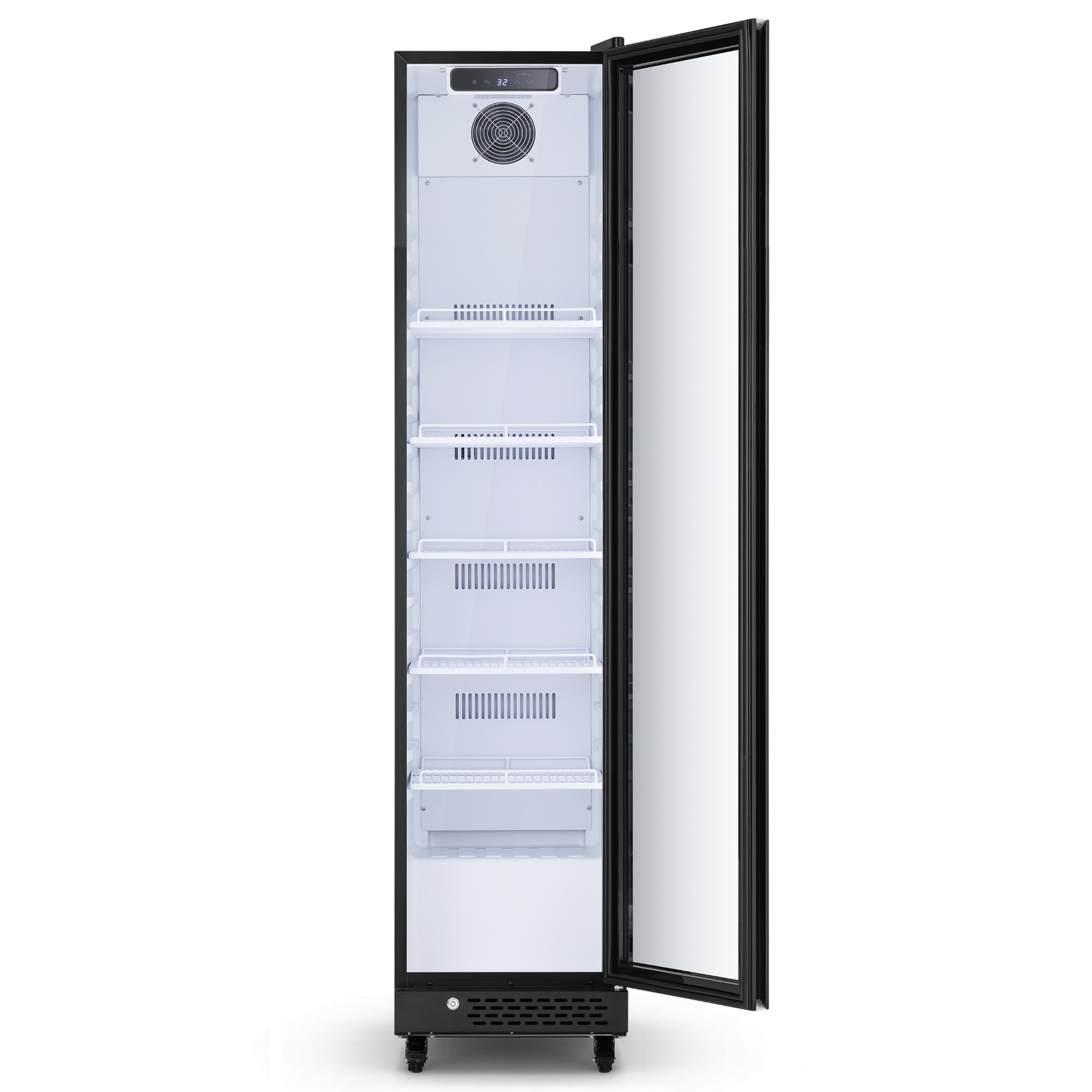 Yeego 8.3 Cu.ft Commercial Fridge Glass Door Merchandiser Refrigerator Black