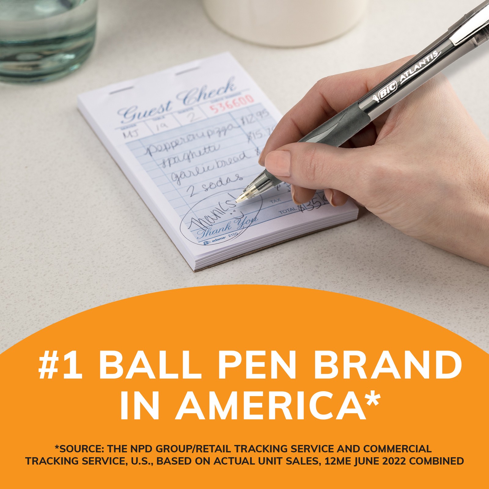 BIC Glide Black Retractable Ballpoint Pens, Medium Point (1.0mm), 12-Count,