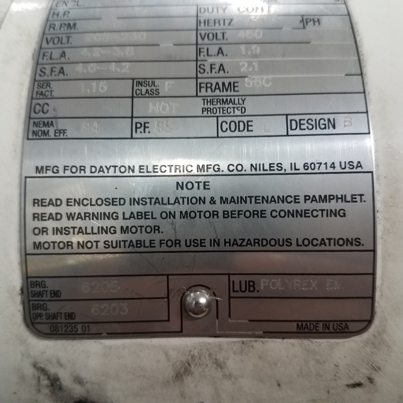 Kinamatic 5CD183SA043B017, 40 HP, 1750/2100 RPM, DC Motor w/1-1/2HP Blower Motor