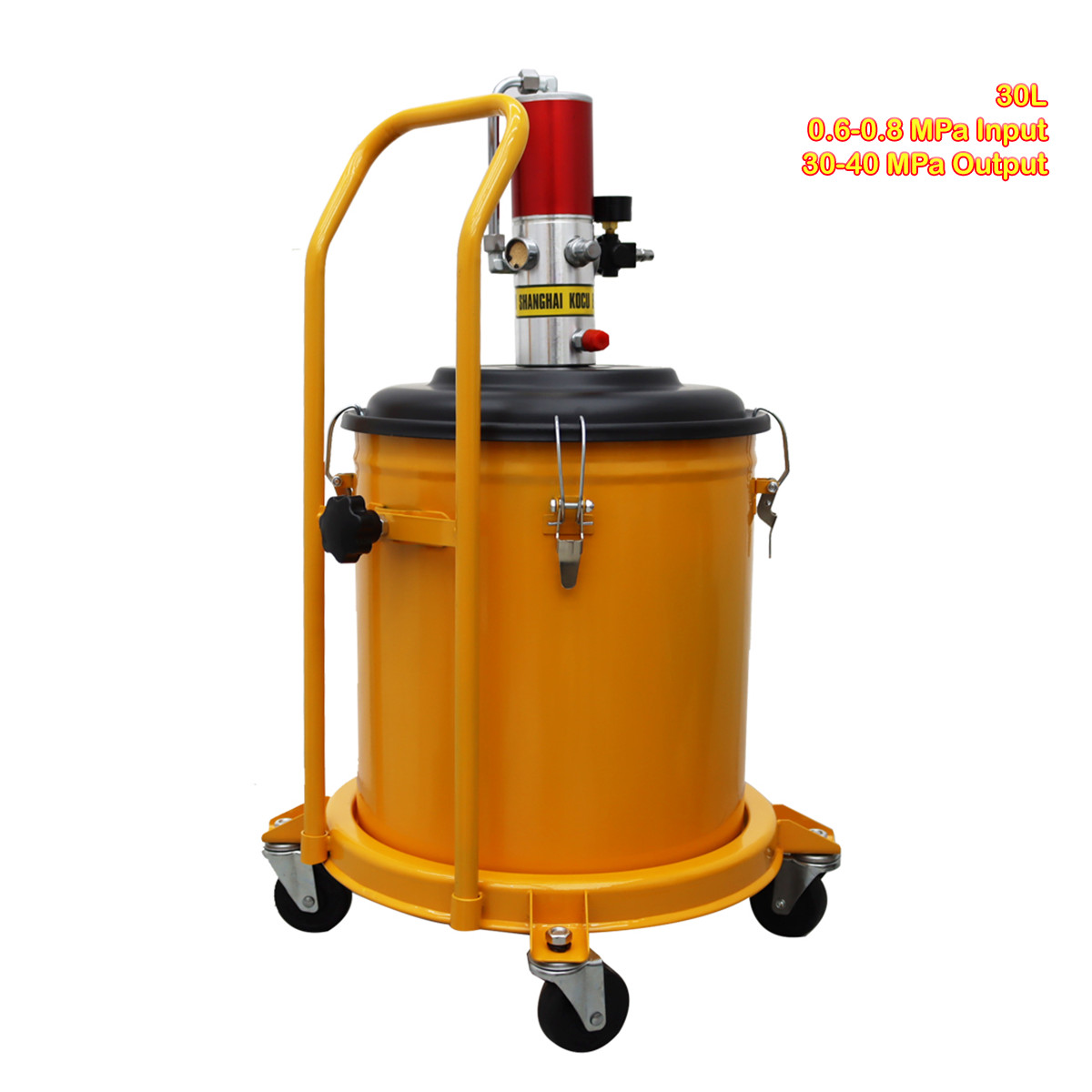Pneumatic Grease Gun 30L 0.6-0.8 MPa Input 30-40 MPa Output 1:50 0.85L/min
