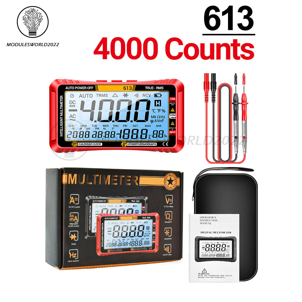 ANENG 612/613 Intelligent Digital Multimeter Calendar/ Thermohygrometer 3-in-1