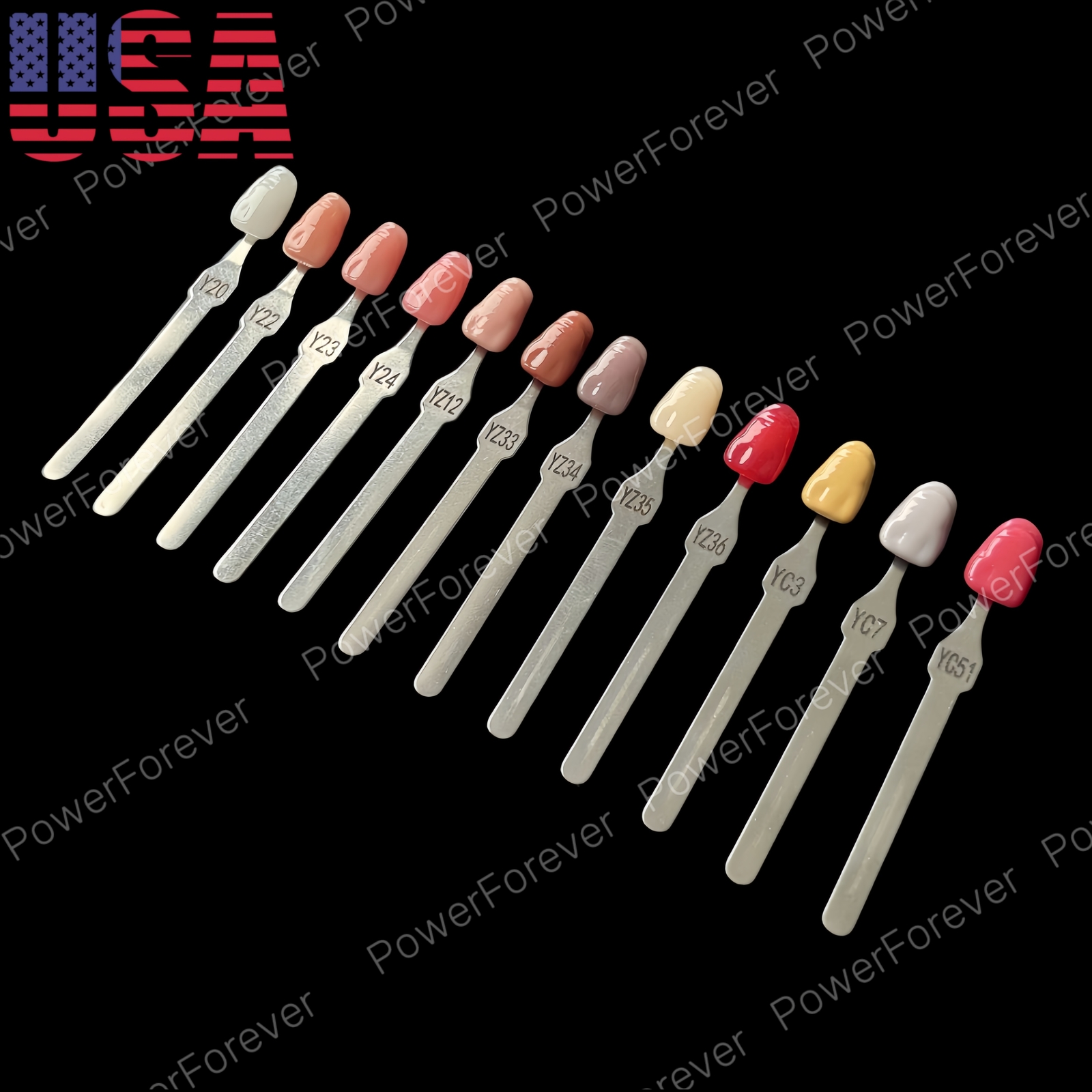 Dental 3D Gum A-D Shade Guide Pink Gingiva Aesthetic Composite Resin Restoration
