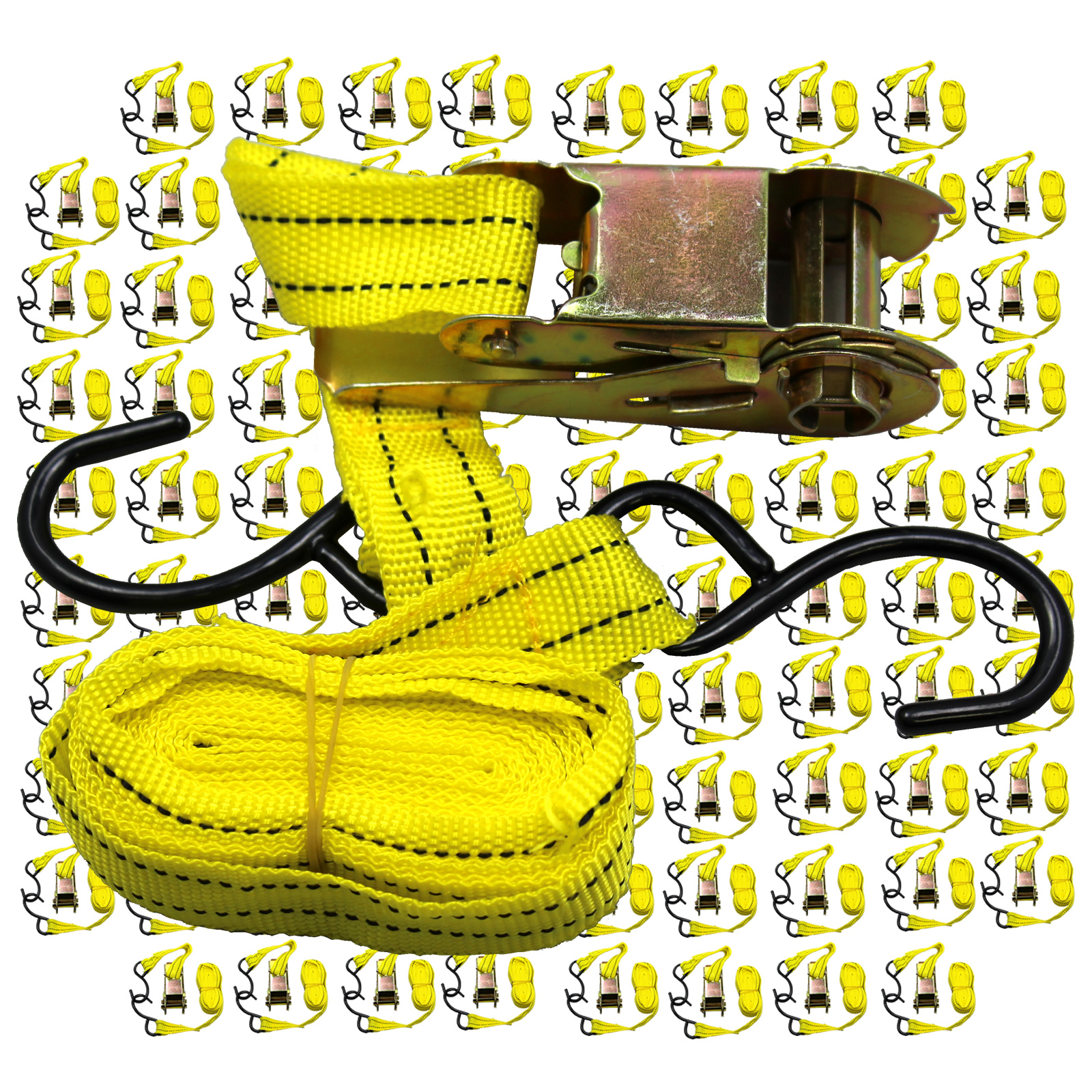 Lot of 96 Ratchet Tie Down Cargo Straps 1″ inch x 13′ Ft with S Hooks US SELLER