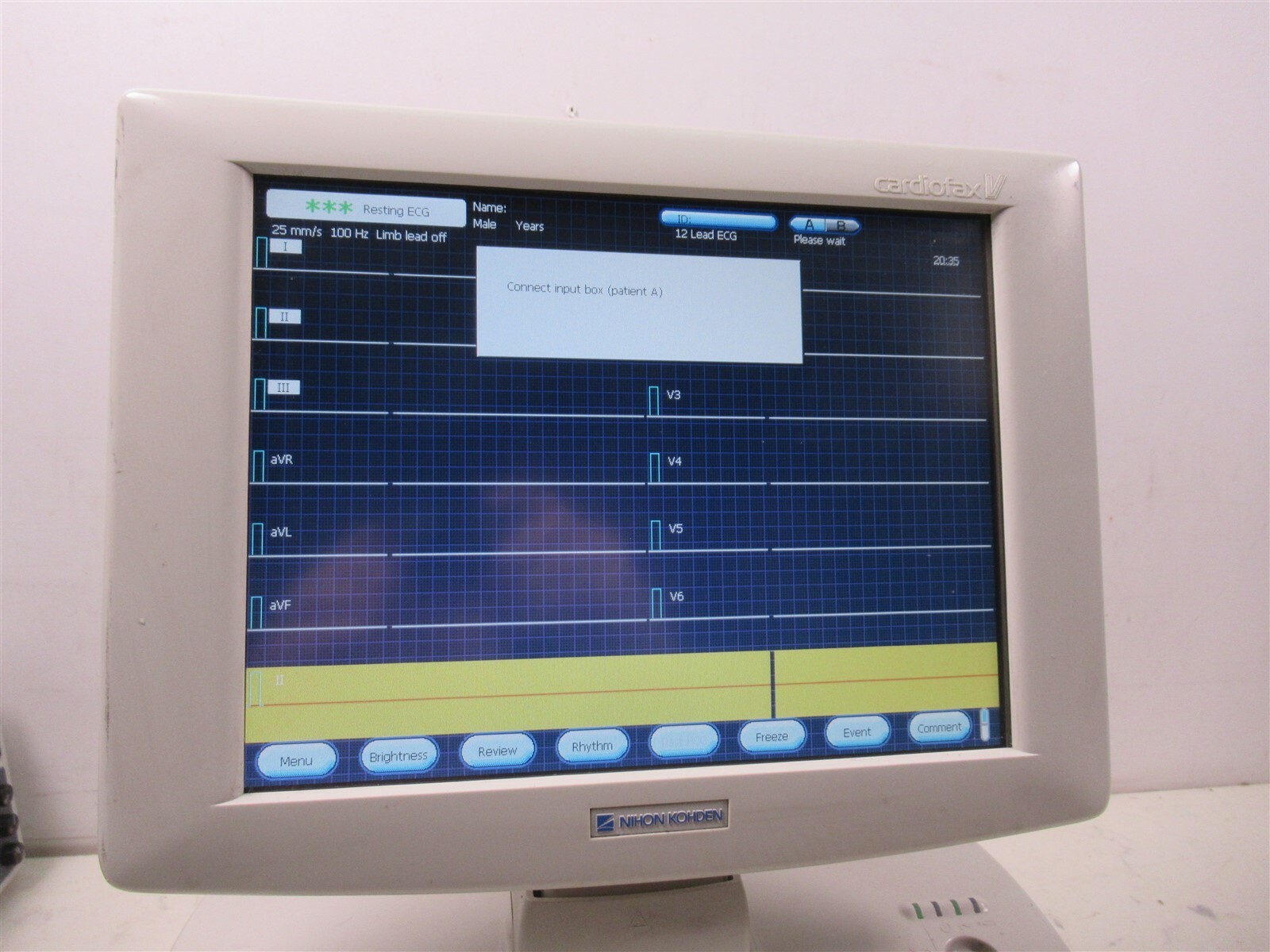 Nihon Kohden ECG-1550A Electrocardiograph Cardiofax V Medical Device